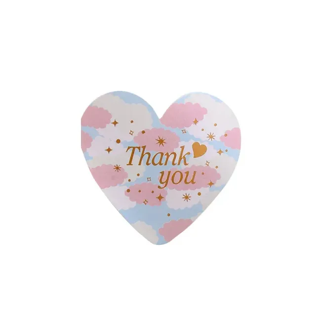 10 pcs of cute card in heart shape with text