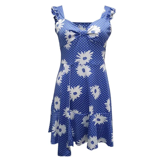 Volánikové letné šaty s kvetinovou potlačou