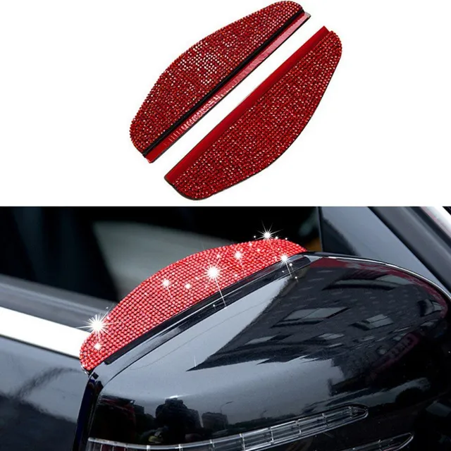 Eddy luxury rain shade with rhinestones for rear-view mirrors