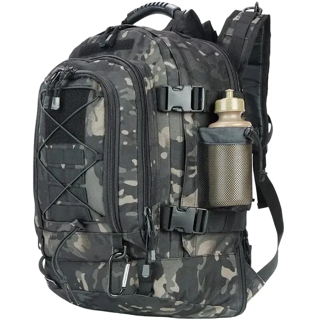 Rucsac tactic militar Rucsac de camping Rucsac de mare capacitate Rucsac turistic cu mai multe buzunare 65 l Rezistent la apă 53 x 38 x 33 cm Model camuflaj