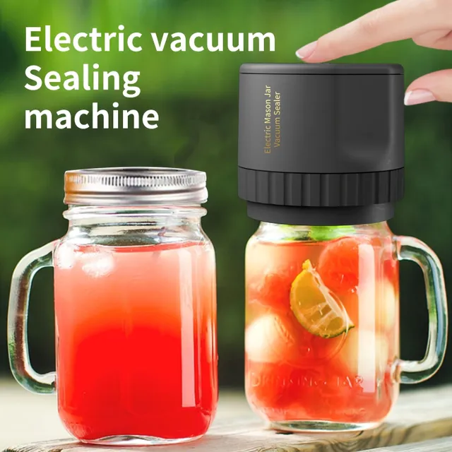 Vacuum system for glasses with automatic sealing and 10 caps