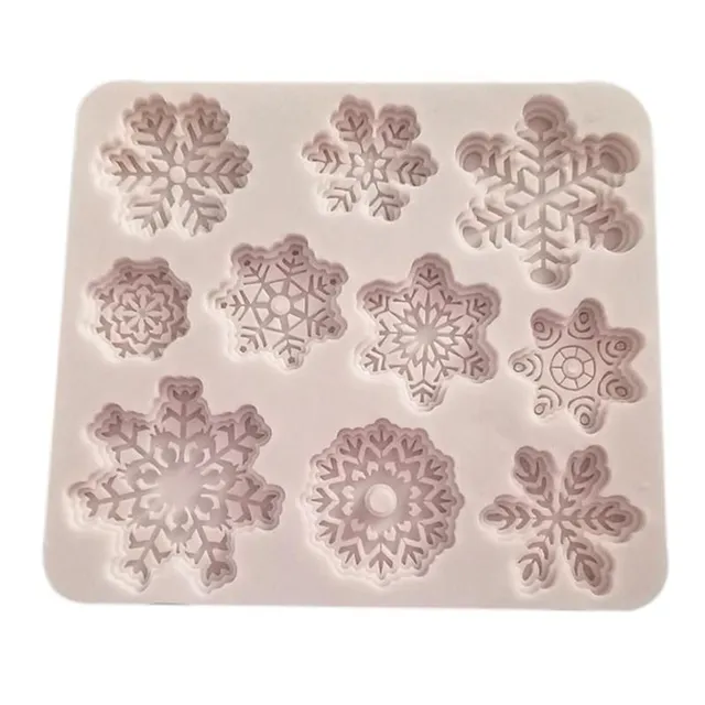 Silicone mould snowflakes