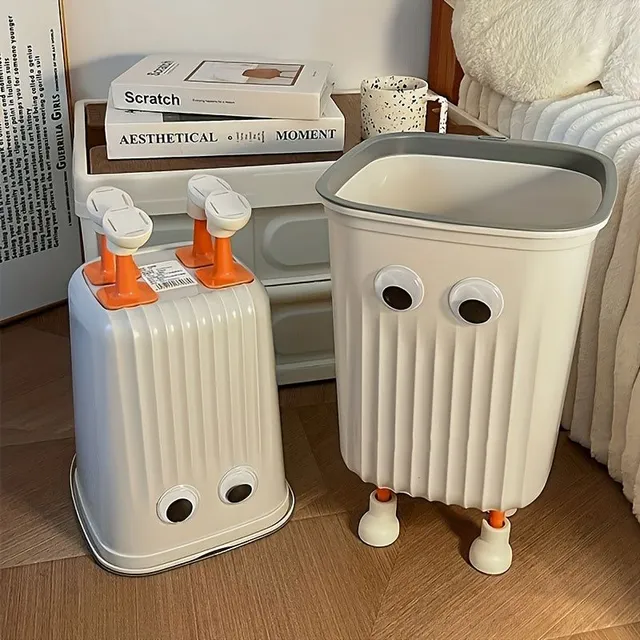 Handy trash basket with feet - cute and practical supplement to every interior