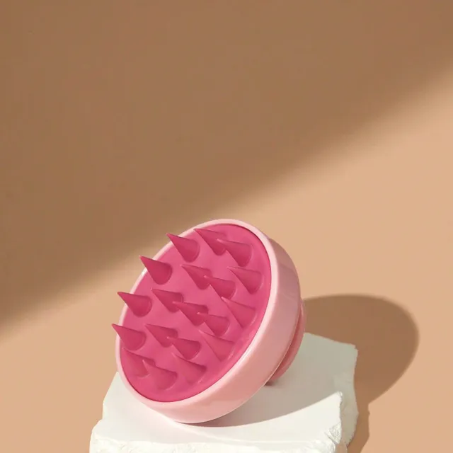 Massage and exfoliating silicone hairbrush - care for healthy and shiny hair