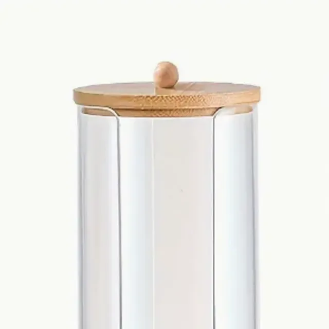 Acrylate storage cabinet for the bathroom with bamboo lid