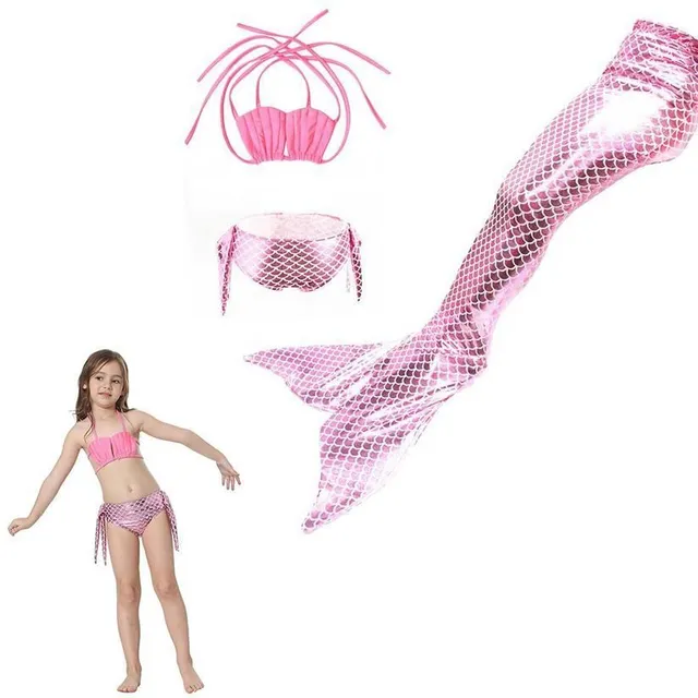 Maillot de bain pour fille avec queue de sirène