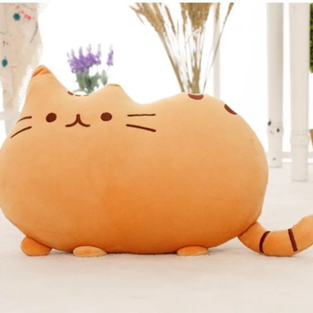 Plush cat pillow 40 cm - 5 colours