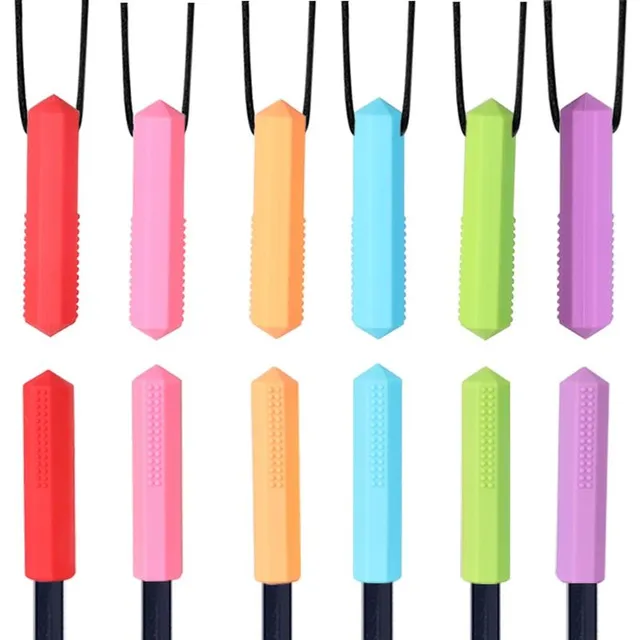 Chewing silicone toy for children - different colors - 10 pcs