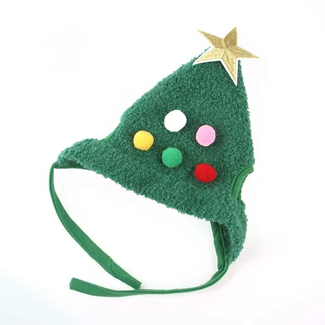 Hats for pets in the form of a Christmas tree