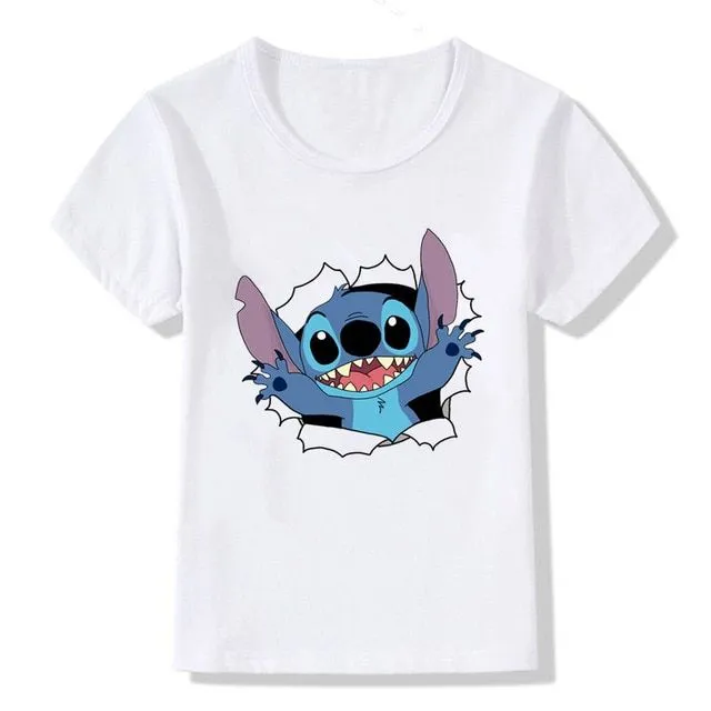 T-shirt per bambini con stampe di simpatici coniglietti