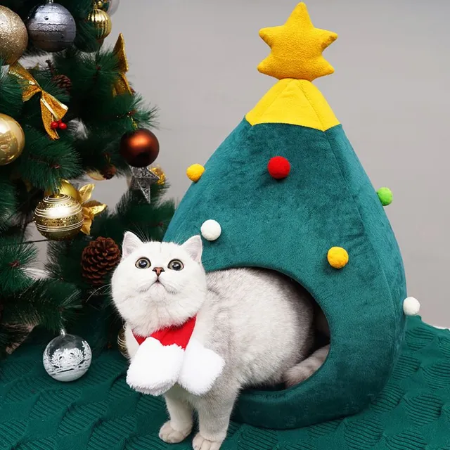 Vánoční pelíšek pro kočky