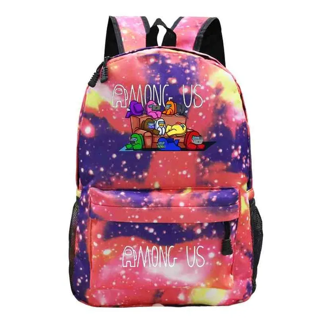 School backpack printed with Among Us characters 5