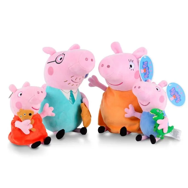 Ensemble de peluches de la famille Peppa Pig (4pcs Family Opp Bag 19-30cm)