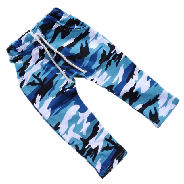 Boys sweatpants with military pattern - 5 colours blue 6T