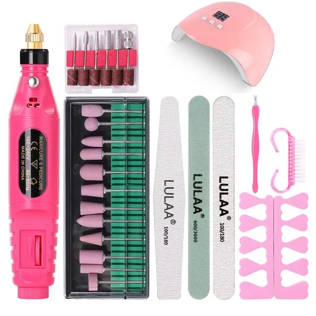 7v1 Nail Set z lampą UV i klejem do szybkiego suszenia