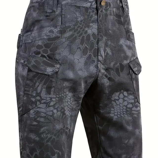 Male multifunctional tactical shorts - waterproof outdoor cargo shorts with pockets, ideal for hiking and trekking