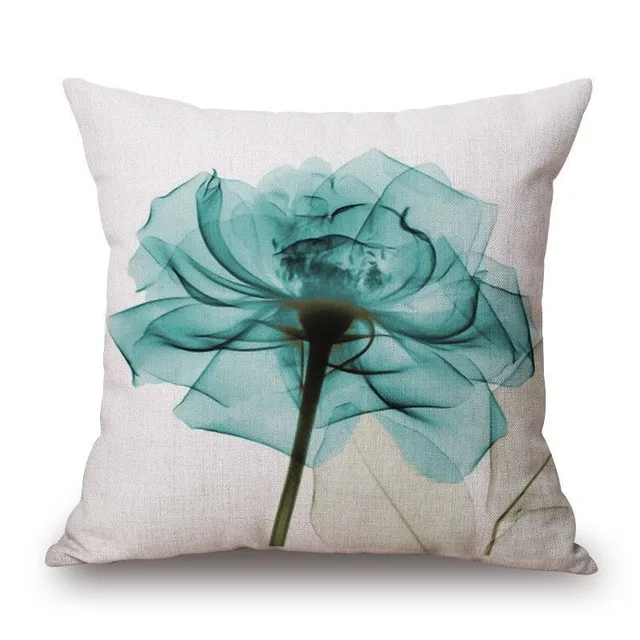 Housse de coussin floral 45 x 45 cm