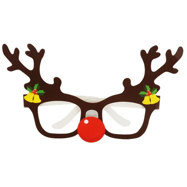 9pcs Christmas props into a photo booth with Santa Claus motifs, Christmas tree and glasses