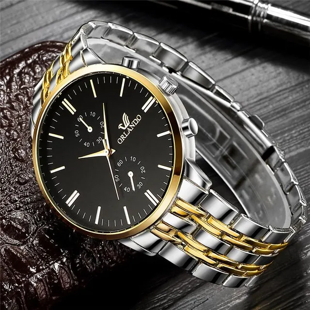 Stylish men's stainless steel watch