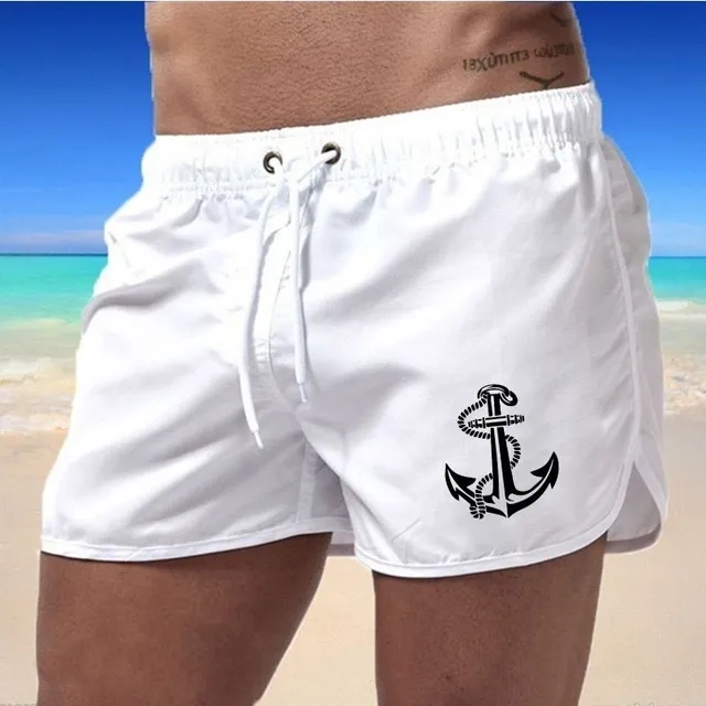 Men's original minimalist swim shorts with anchor print - various colours Lee