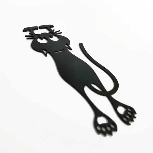 3D tab with cartoon black cat