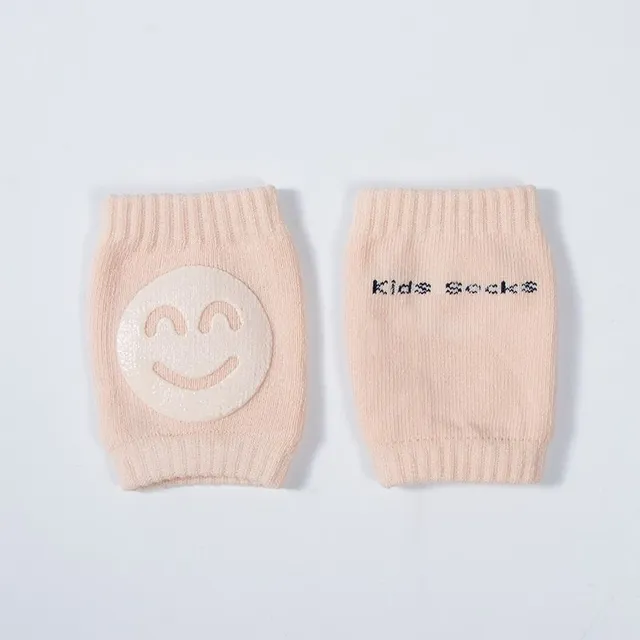 Baby knee pads with smiley face