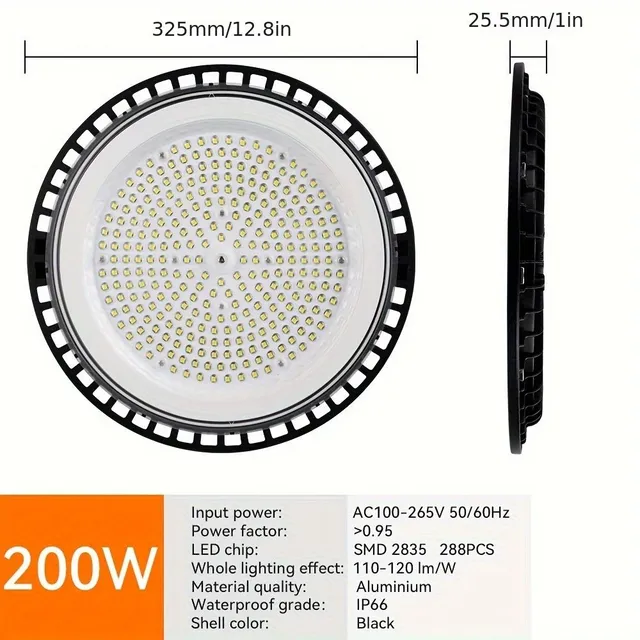 1 buc LED Lumină Industrială pentru Mină DOB Rotundă Rezistentă la Apă Tip Far Sursă de Lumină pentru Atelier Depozit Fabrica UFO Iluminat Exterior