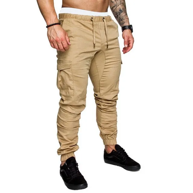 Stylowe męskie spodnie rekreacyjne Lexie fk100-khaki 4xl