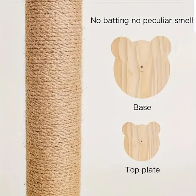 Sisal scraper for cats with wooden frame