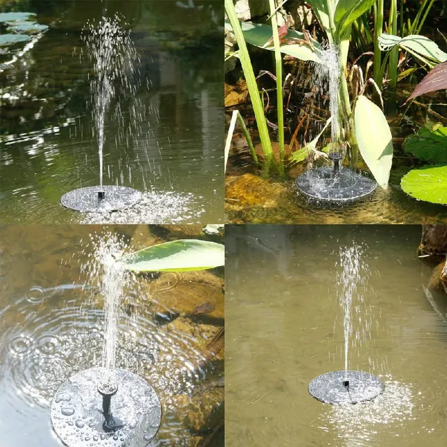 Wodoodporna mini fontanna słoneczna (czarny)