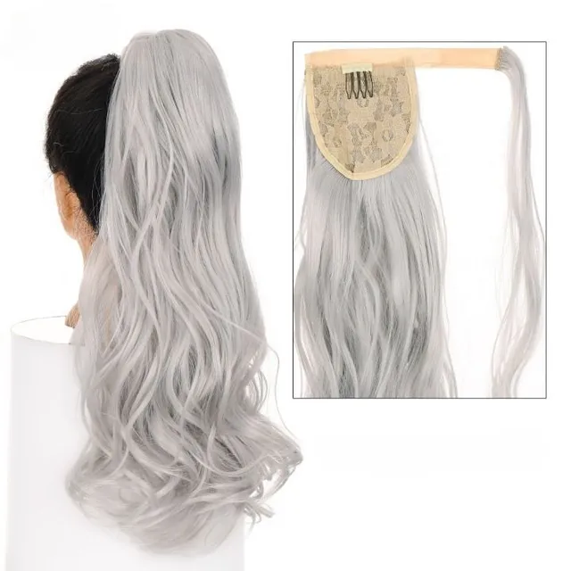 Women's long synthetic hair extensions for thickening hair