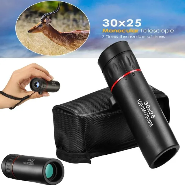 Nový monokulárny ďalekohľad s vysokým rozlíšením 30X25 Vodotesný prenosný vojenský zoom 10X Scope Travel Hunting Optics Scope