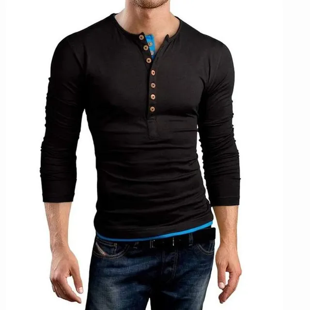 Stylish men's t-shirt with buttons Joseph