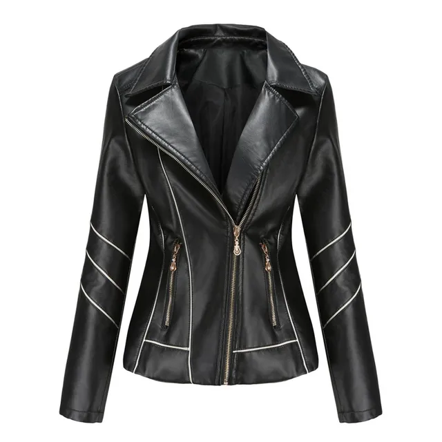 Women's leather jacket for spring