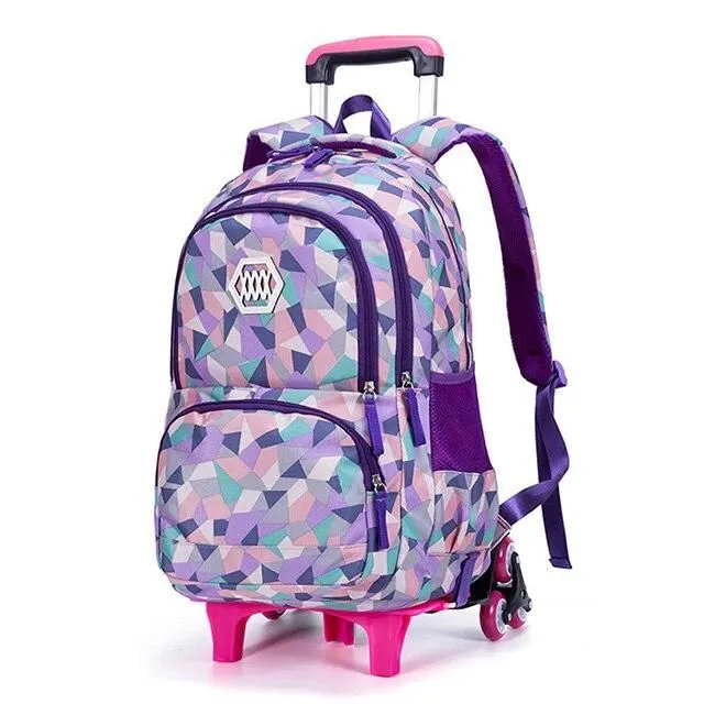 School backpack on wheels