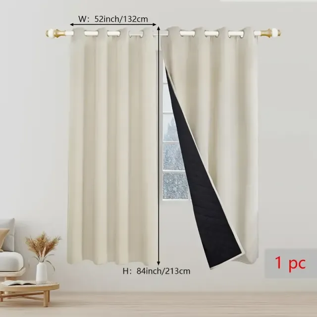 Heat and sound insulation curtains - modern decoration for doors and windows, heated, against the wind