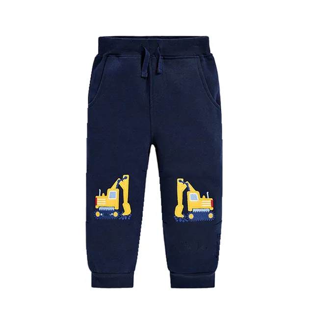 Boys sweatpants with print on the knees