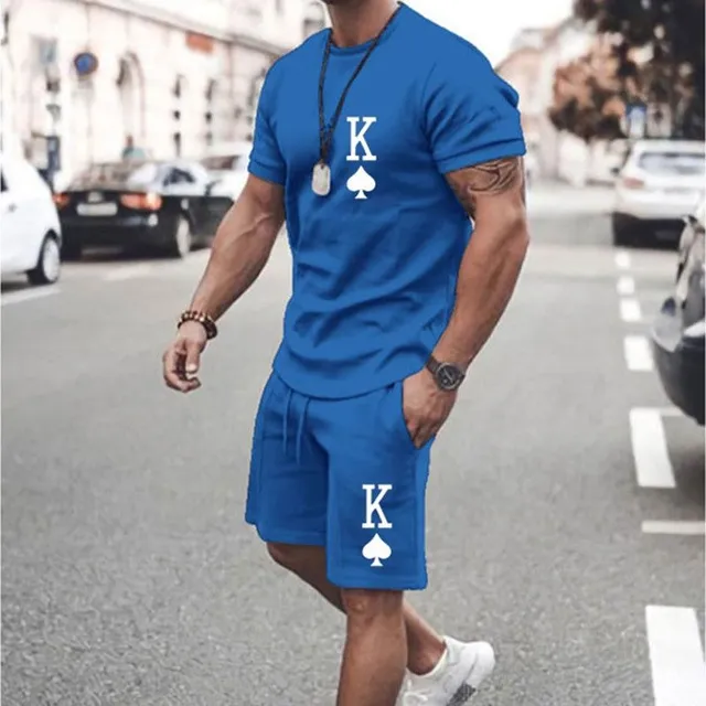 Set de vară pentru bărbați - pantaloni scurți și tricou