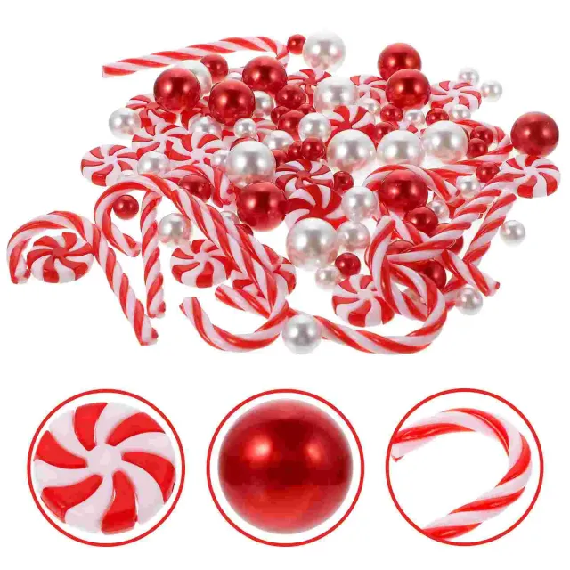 Umplutura de Crăciun pentru vază în două variante - Perle, bomboane și bastoane
