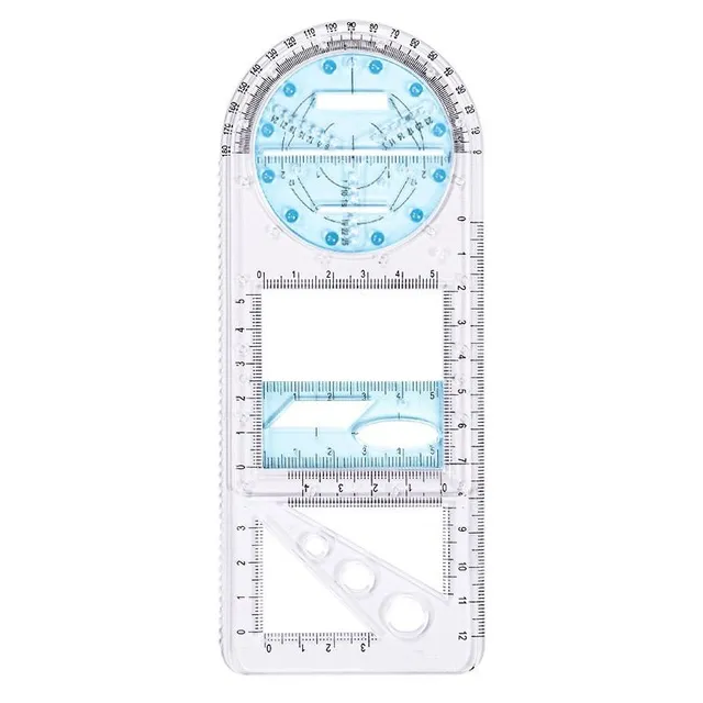 Multifunkčné geometrické školské pravítko