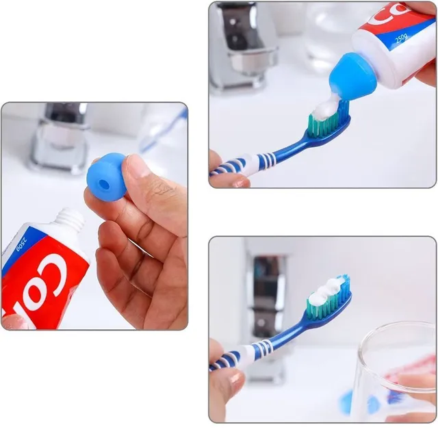 4 pcs repeatedly usable silicone lids for toothpaste