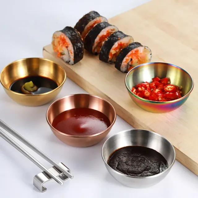 5 korean saucers for spices and seasonings made of stainless steel