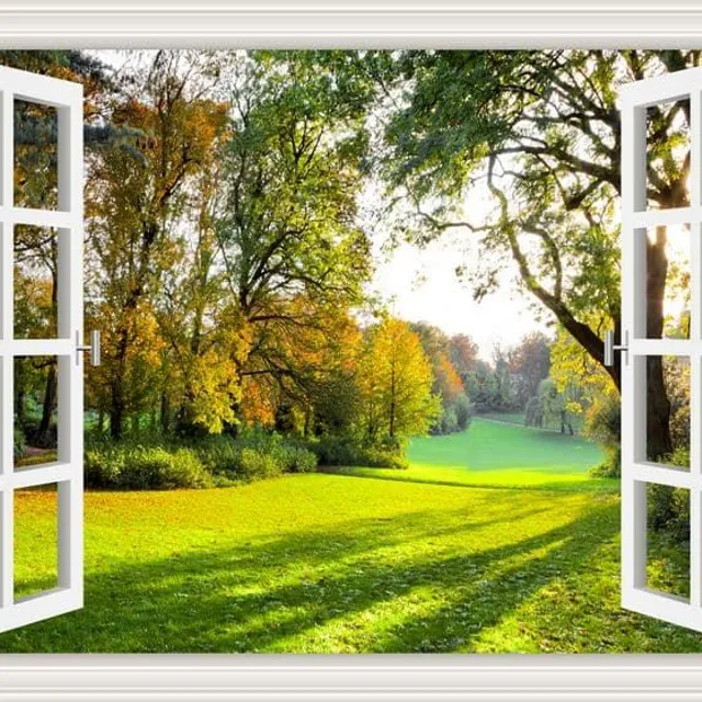 Wall Art 3D Sticker | Ventana, Paisaje