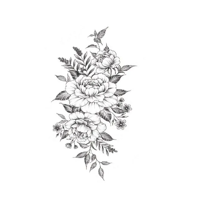 Dočasné tetovanie kvetov 0 Elida 6