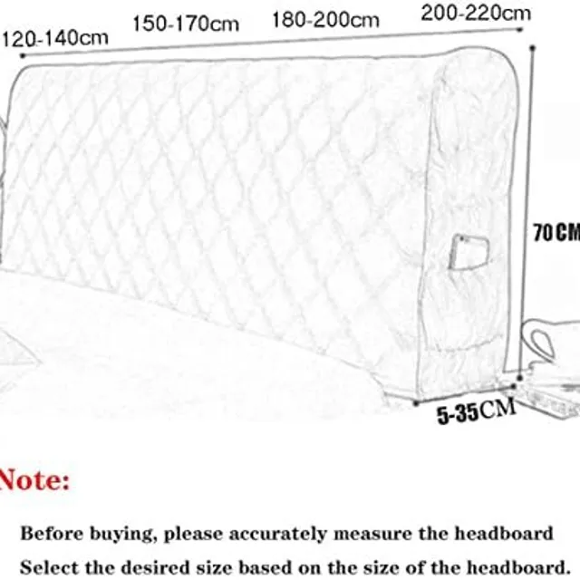 Elastický kryt hlavy postele All-inclusive Ochrana hlavy postele Ochrana zad