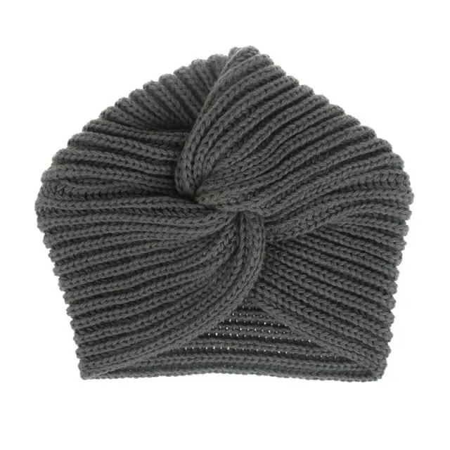 Turban tricotat pentru femei