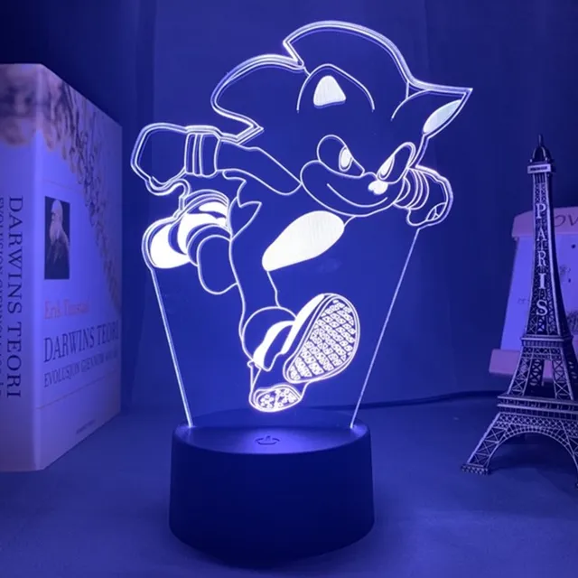Lampička s 3D iluzí Sonic