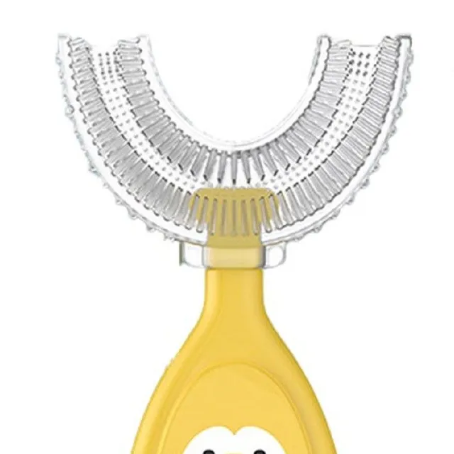 Children's toothbrush in the shape of U - years yellow Raleigh zluta