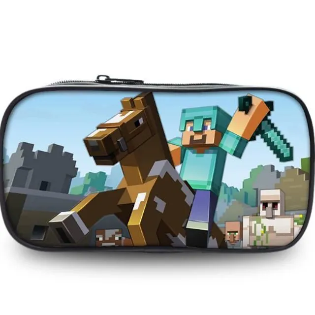 Stylish pencil case with Minecraft theme