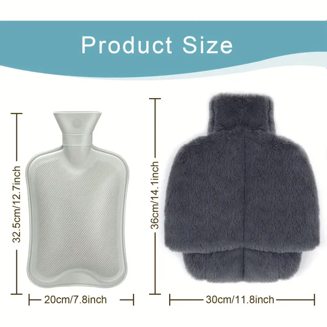 1pc Comfortable Home Heater Feet in Style Pantofle, 2L Filled with Hot Water For Heating Noh, Thick Hot Water Bottle for Laundry, Unplugable Heating Cover for Feet, Necessary Supplement for Autumn and Winter, Winter Necessity for Heating Hand